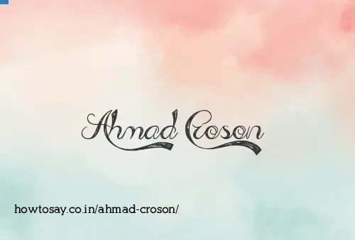 Ahmad Croson