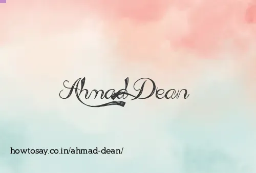 Ahmad Dean