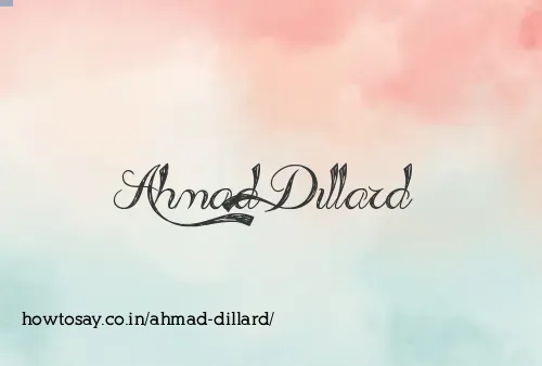 Ahmad Dillard