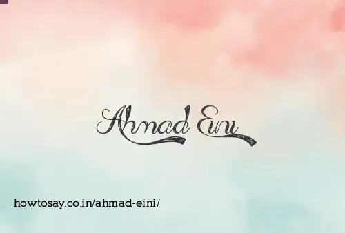 Ahmad Eini
