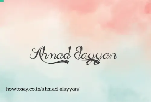 Ahmad Elayyan