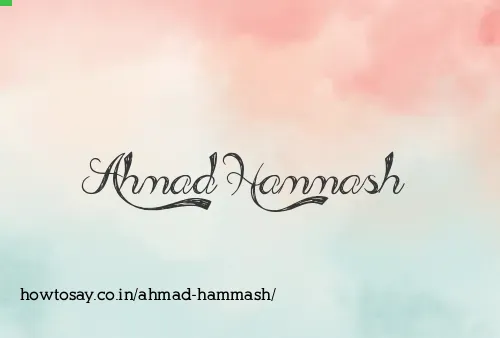 Ahmad Hammash