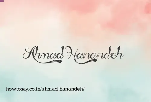 Ahmad Hanandeh