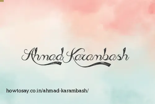 Ahmad Karambash