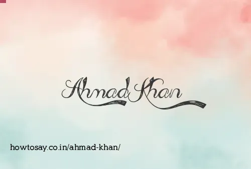 Ahmad Khan