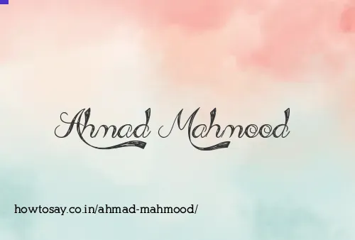 Ahmad Mahmood