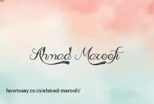 Ahmad Maroofi