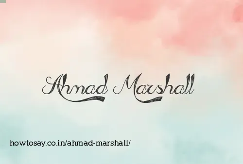 Ahmad Marshall