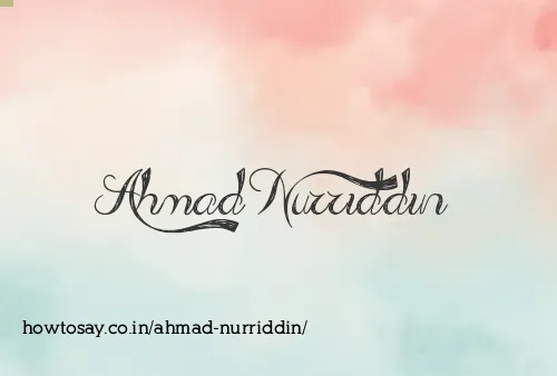 Ahmad Nurriddin