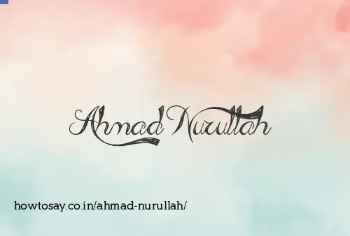 Ahmad Nurullah