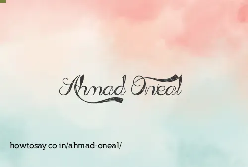 Ahmad Oneal