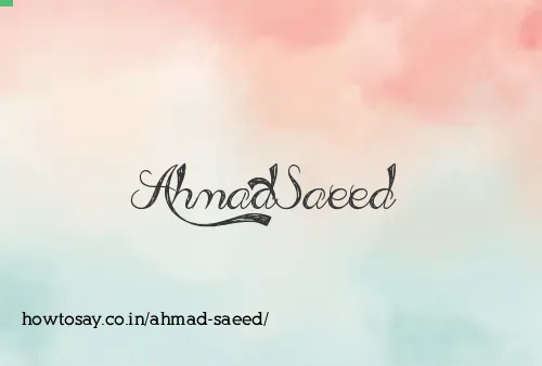 Ahmad Saeed