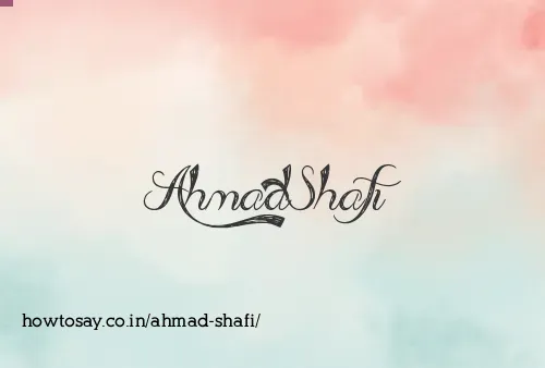Ahmad Shafi