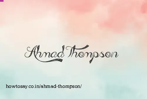 Ahmad Thompson