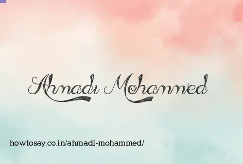 Ahmadi Mohammed