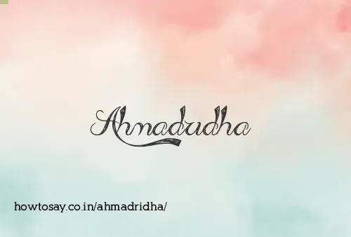 Ahmadridha