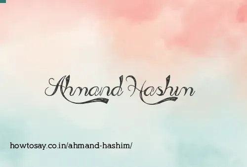 Ahmand Hashim