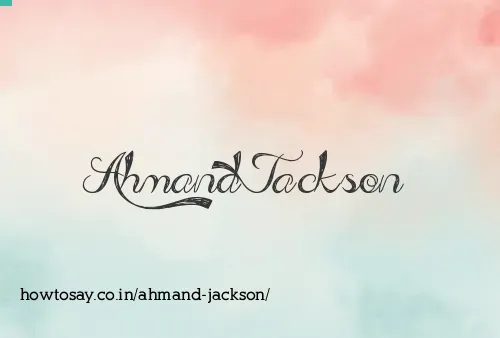 Ahmand Jackson