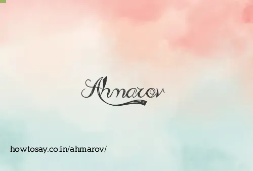 Ahmarov