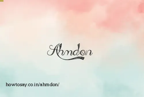 Ahmdon