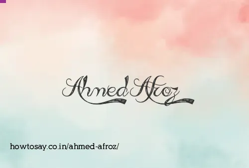 Ahmed Afroz