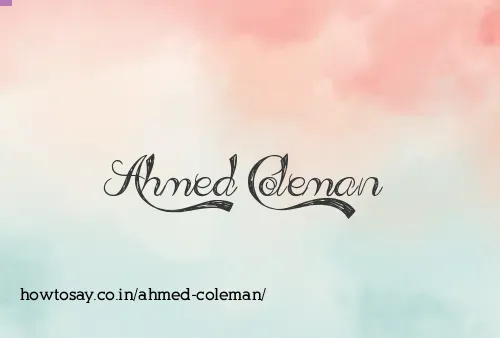Ahmed Coleman