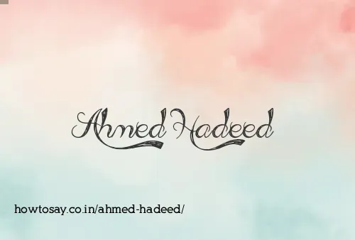Ahmed Hadeed