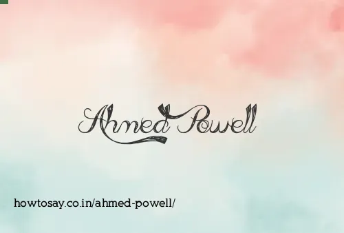 Ahmed Powell