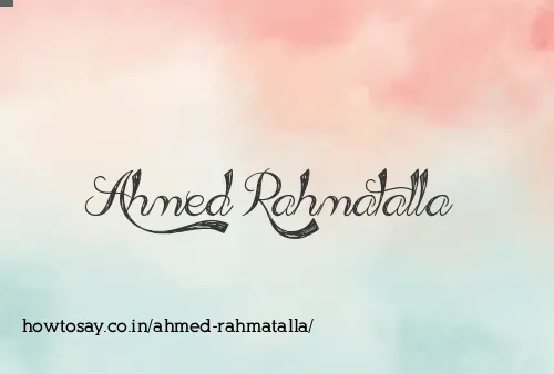 Ahmed Rahmatalla