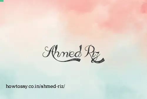 Ahmed Riz
