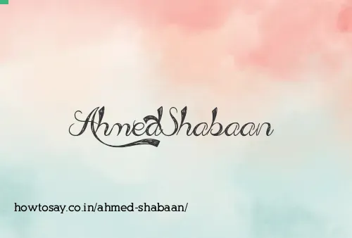 Ahmed Shabaan