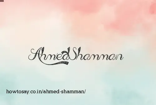 Ahmed Shamman