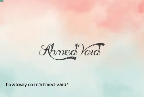 Ahmed Vaid