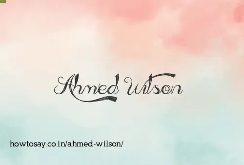 Ahmed Wilson
