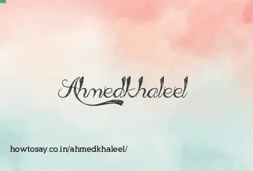 Ahmedkhaleel