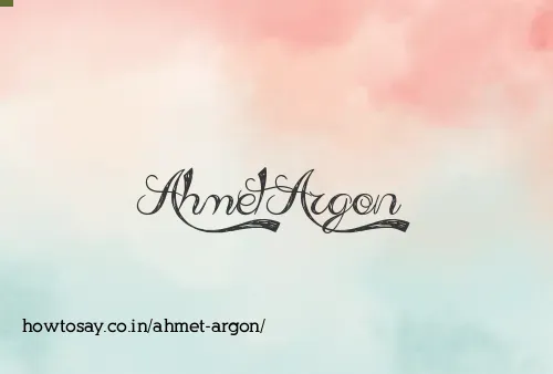 Ahmet Argon