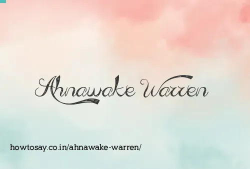 Ahnawake Warren