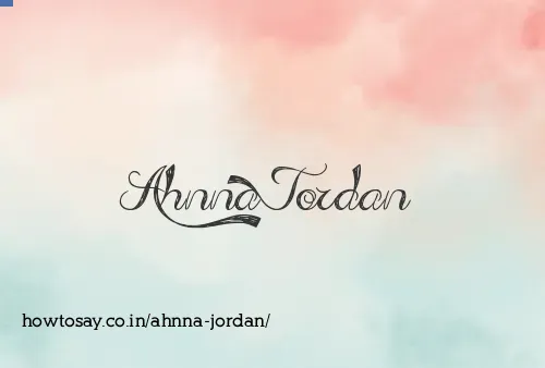 Ahnna Jordan