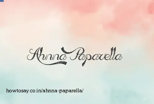 Ahnna Paparella