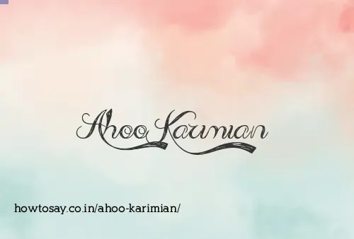 Ahoo Karimian