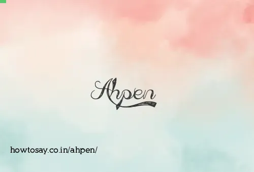 Ahpen
