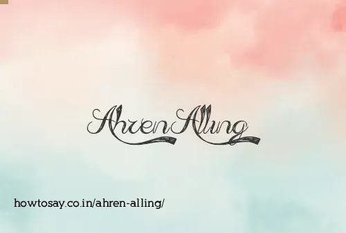Ahren Alling