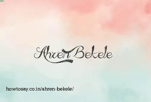 Ahren Bekele