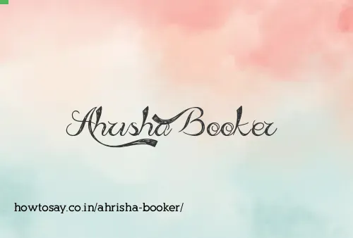 Ahrisha Booker