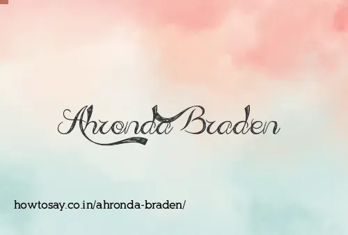 Ahronda Braden