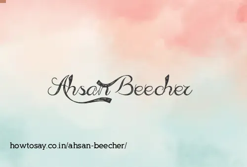 Ahsan Beecher