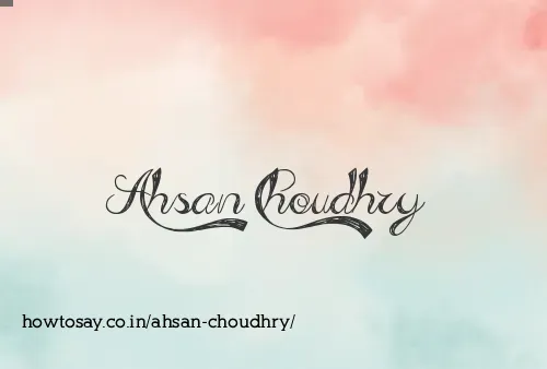 Ahsan Choudhry