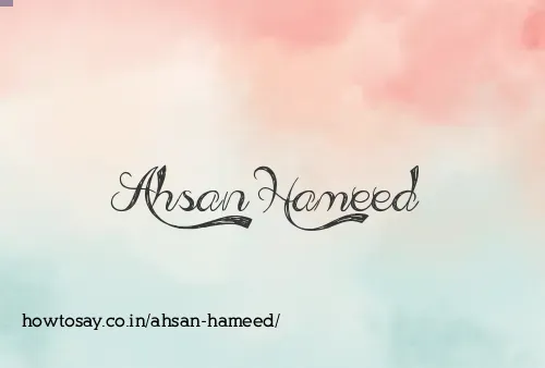 Ahsan Hameed