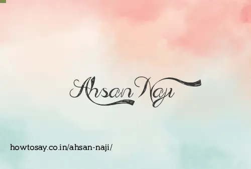 Ahsan Naji