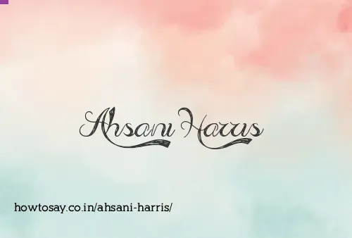 Ahsani Harris